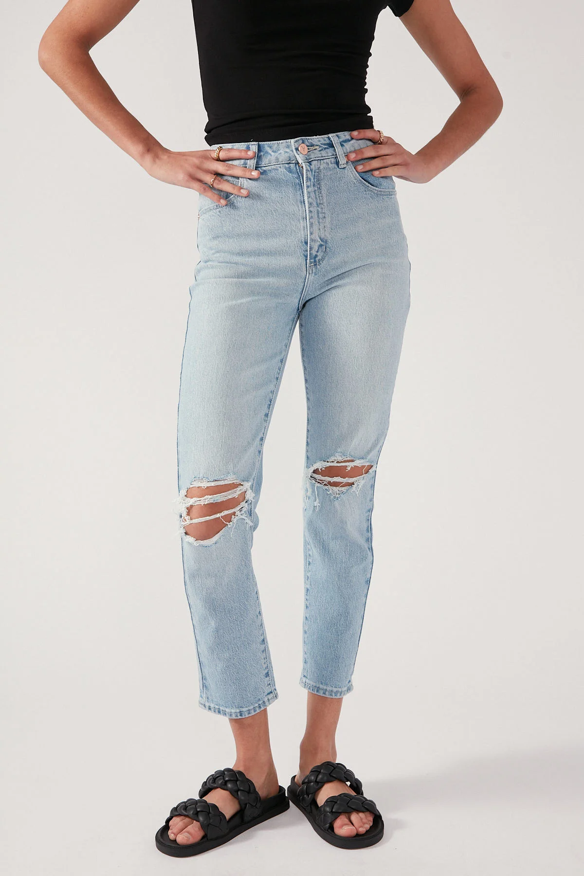 Abrand A 94 High Waisted Slim Jean Gina Rip - Image 3