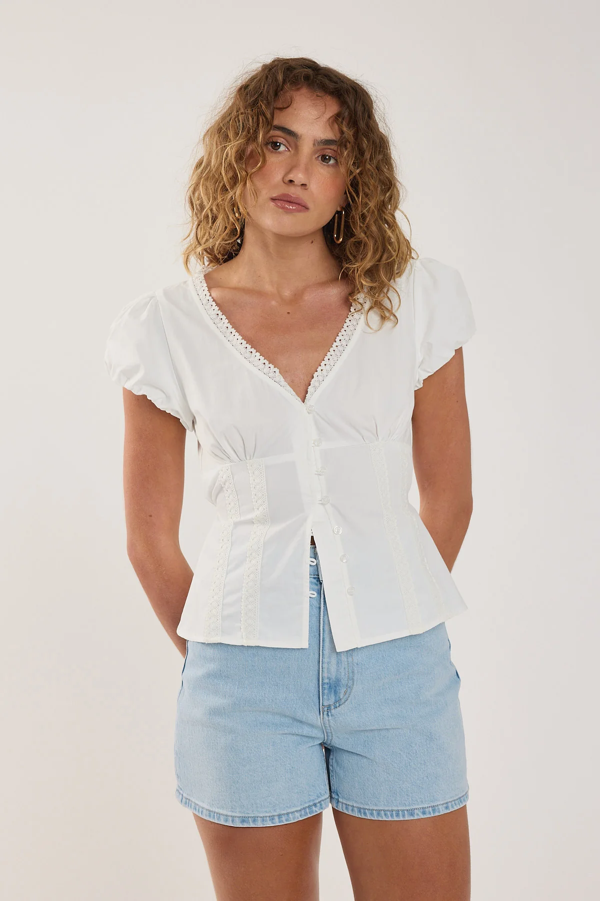 Lee High Relaxed Short Light Blue Denim - Image 5