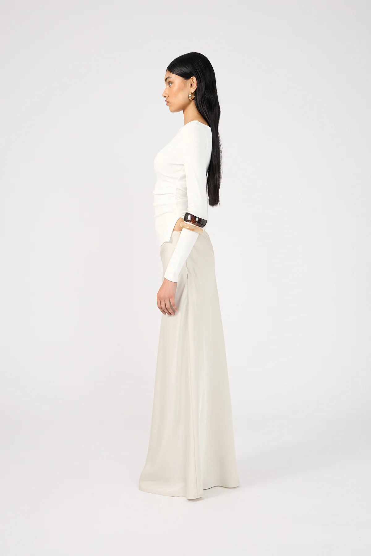 Perfect Stranger Alec Long Sleeve Top White - Image 4