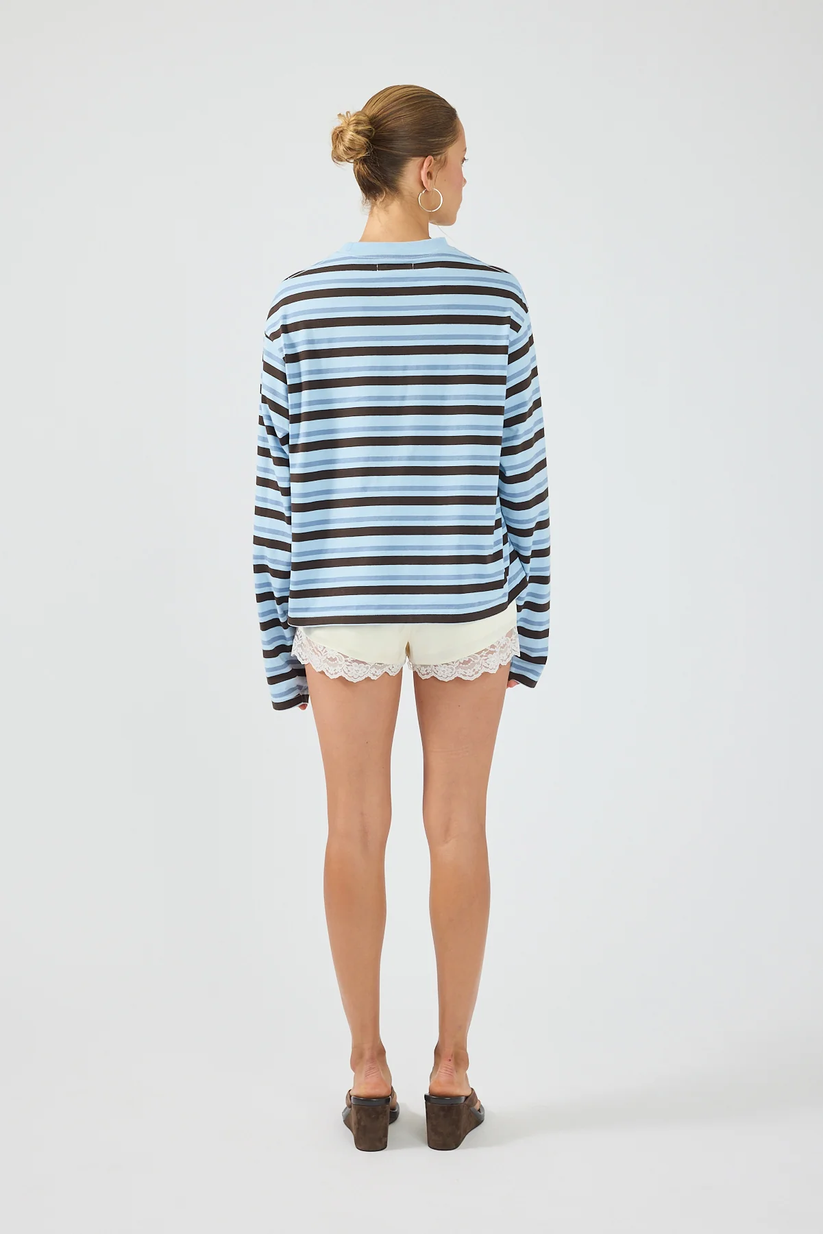 Perfect Stranger Campbell Stripe Long Sleeve T-shirt Blue Stripe - Image 3