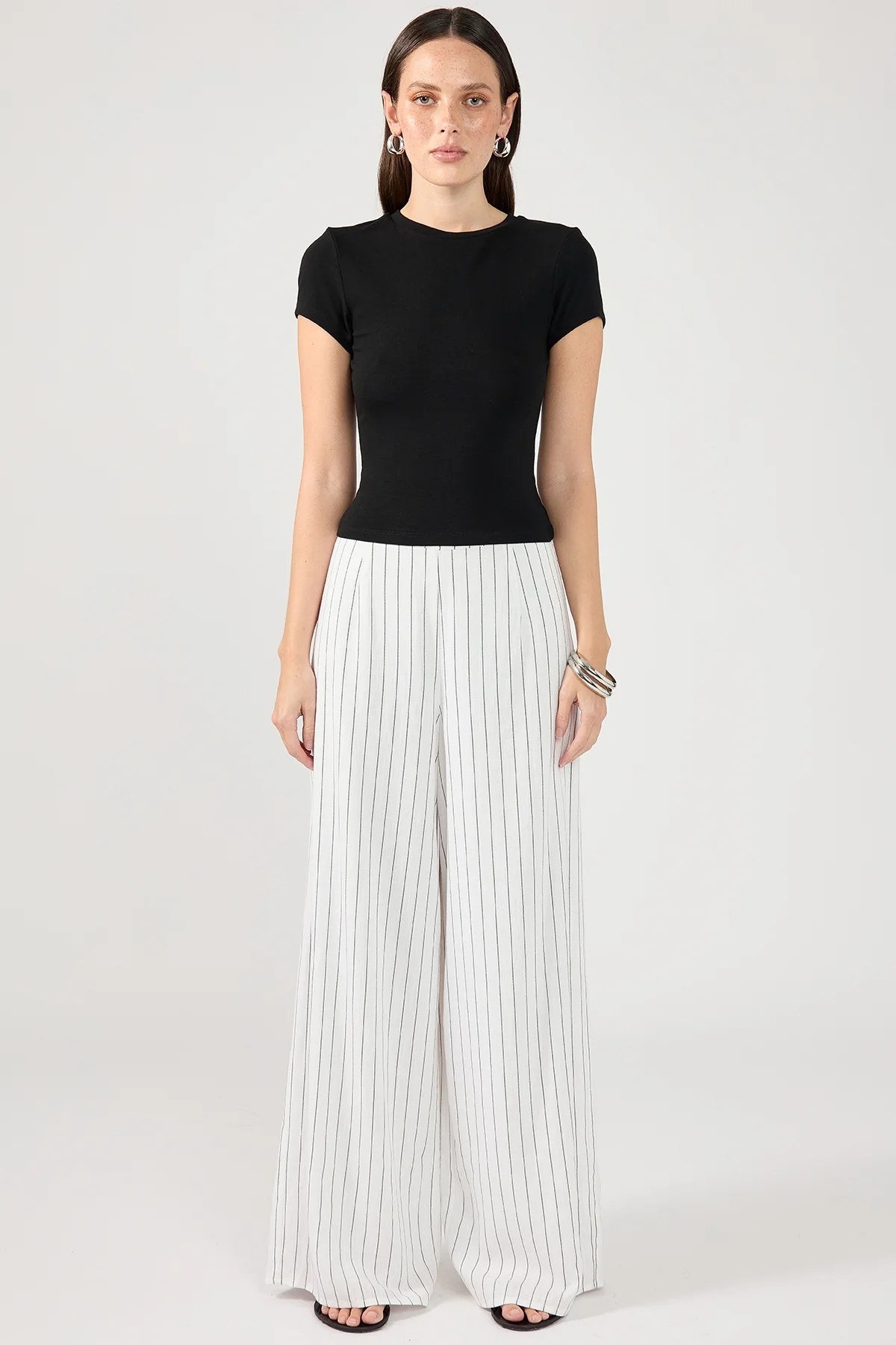 Perfect Stranger Cap Sleeve Tee Black - Image 11