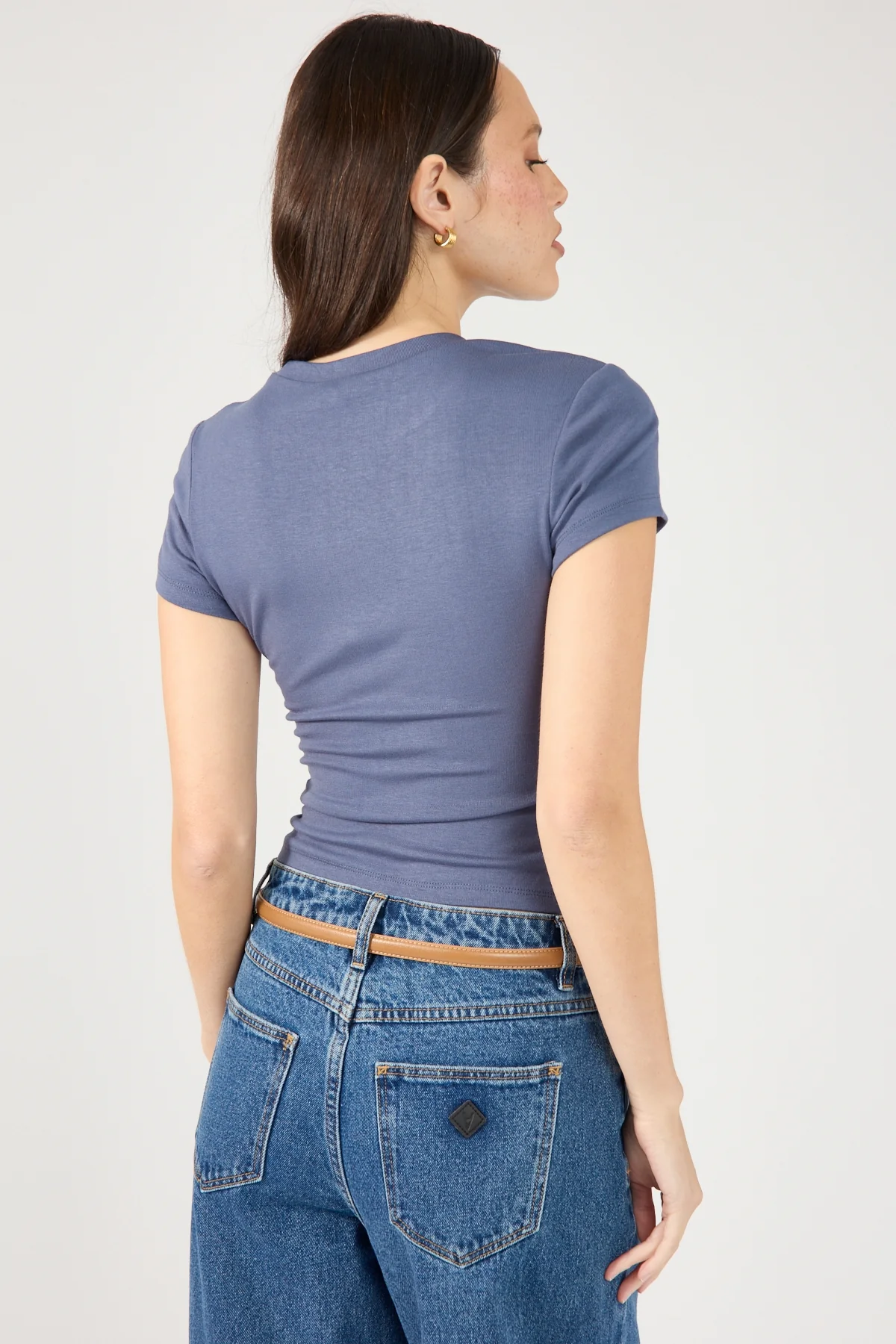 Perfect Stranger Cap Sleeve Tee Blue - Image 4