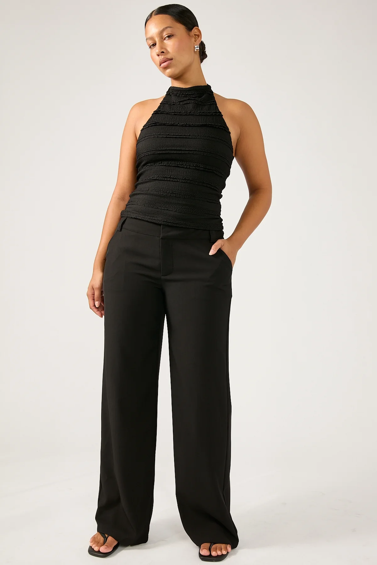 Perfect Stranger Cocona Low Rise Tailored Pant Black - Image 4