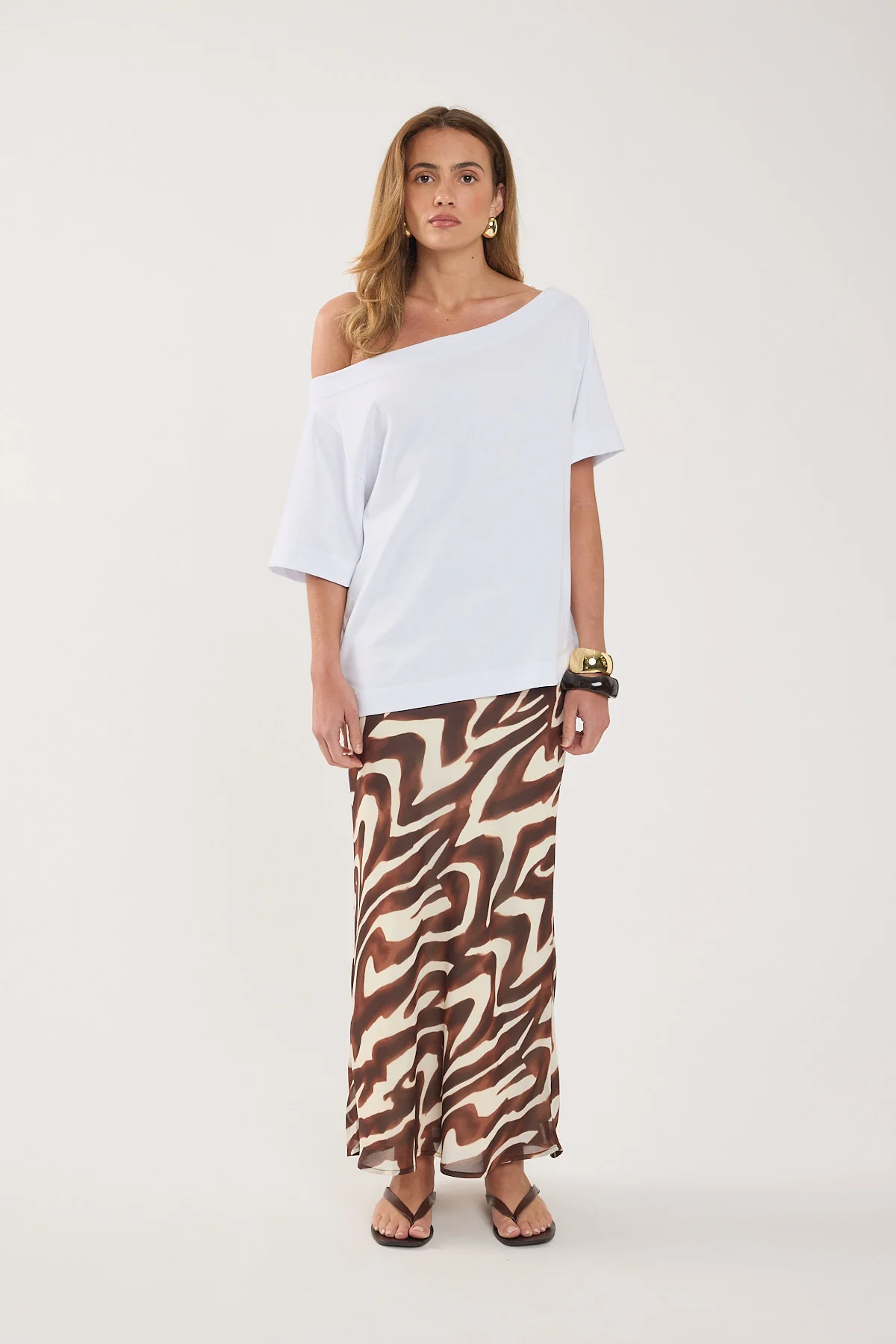 Perfect Stranger Elliot Maxi Skirt Brown Print - Image 6