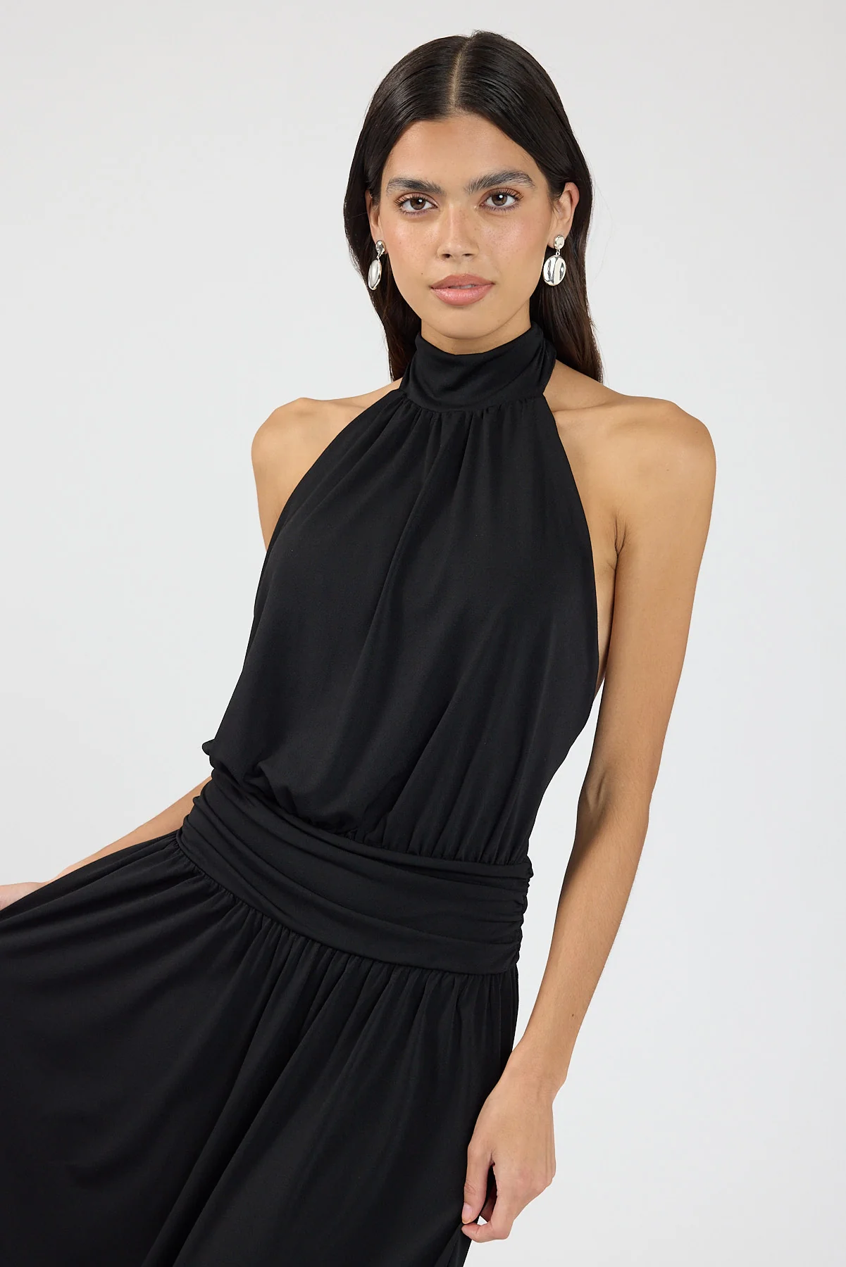 Perfect Stranger Finn Halter Maxi Dress Black - Image 4