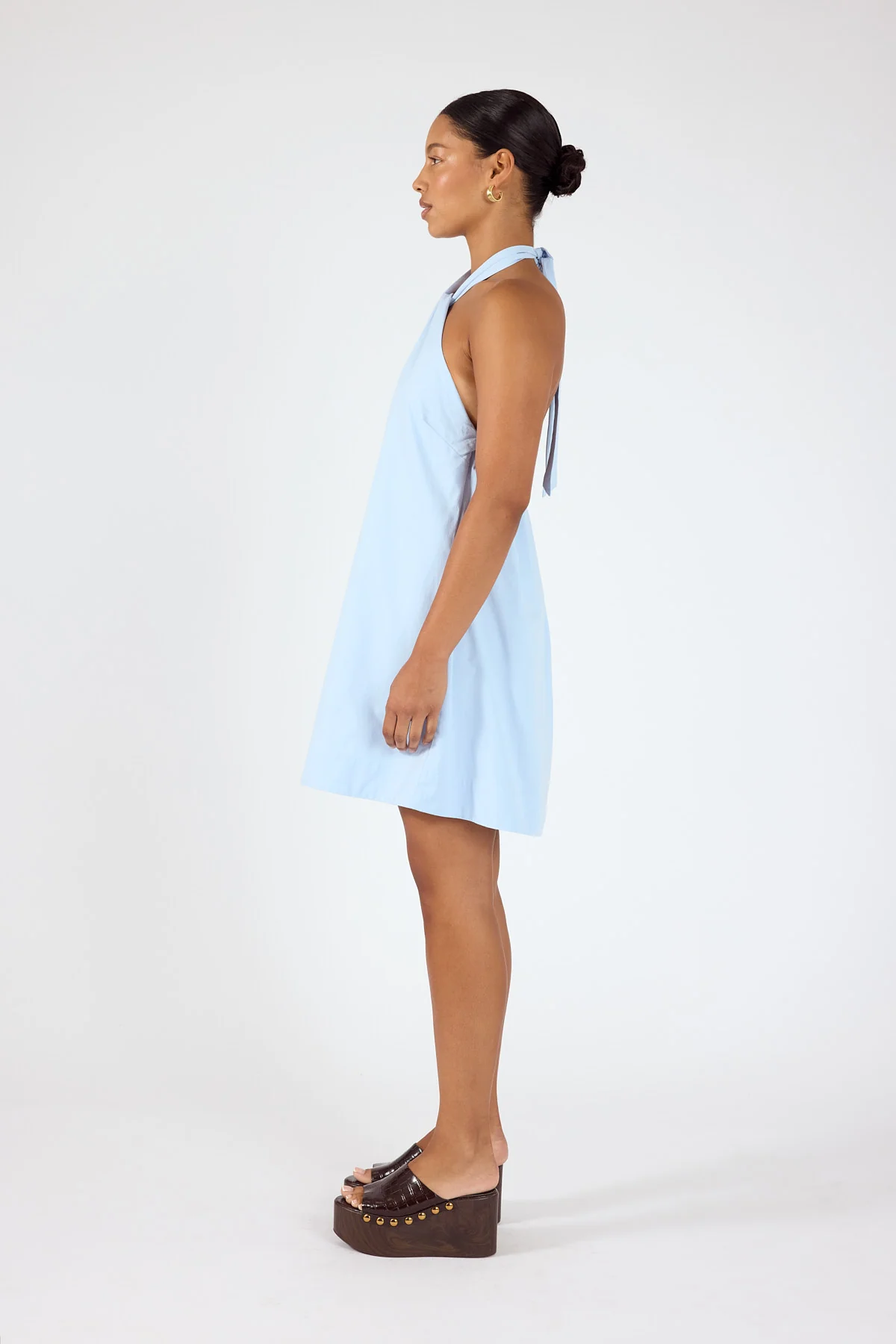 Perfect Stranger Goldie Halter Mini Dress Blue - Image 5
