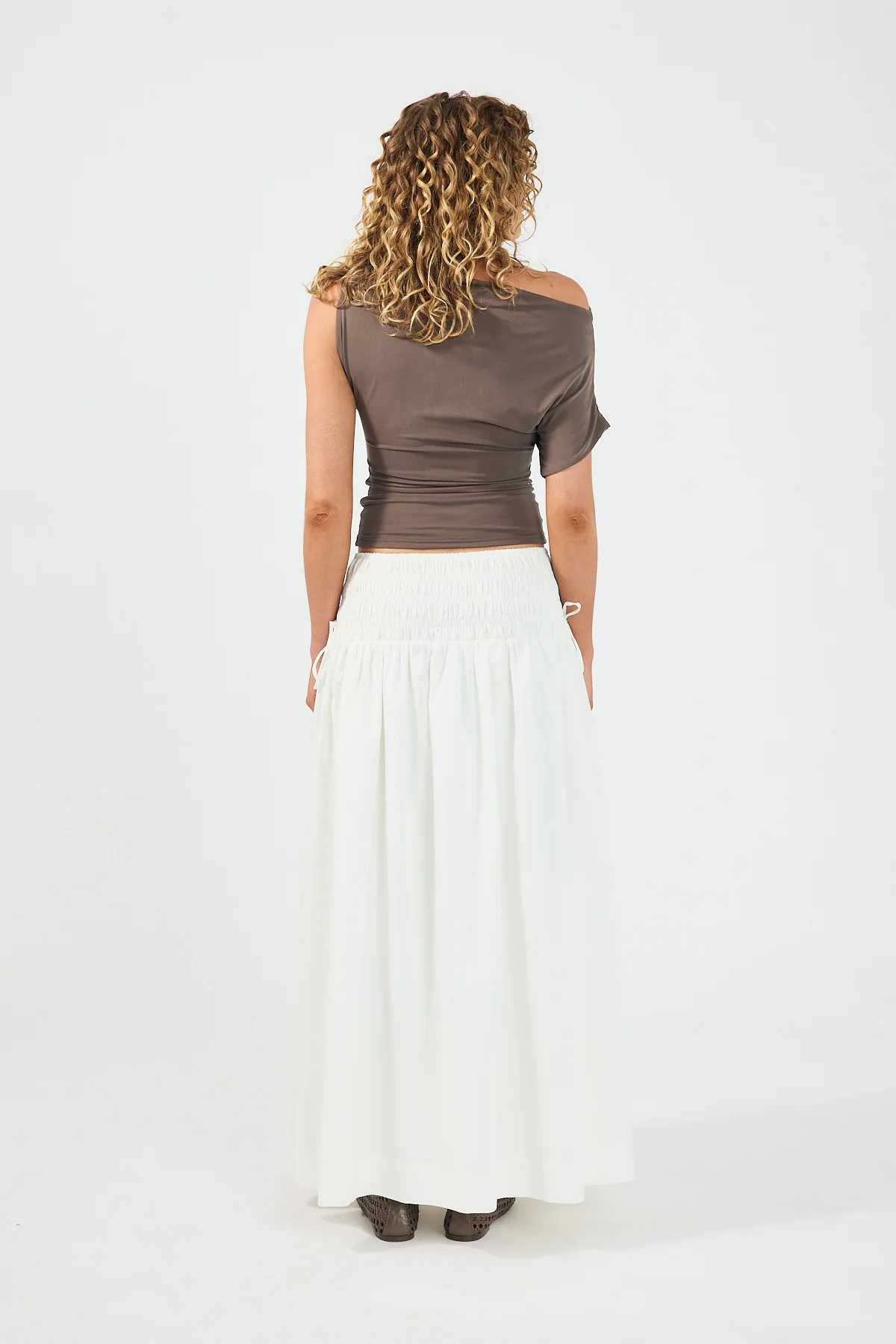 Perfect Stranger Harley Off Shoulder Top Brown - Image 5
