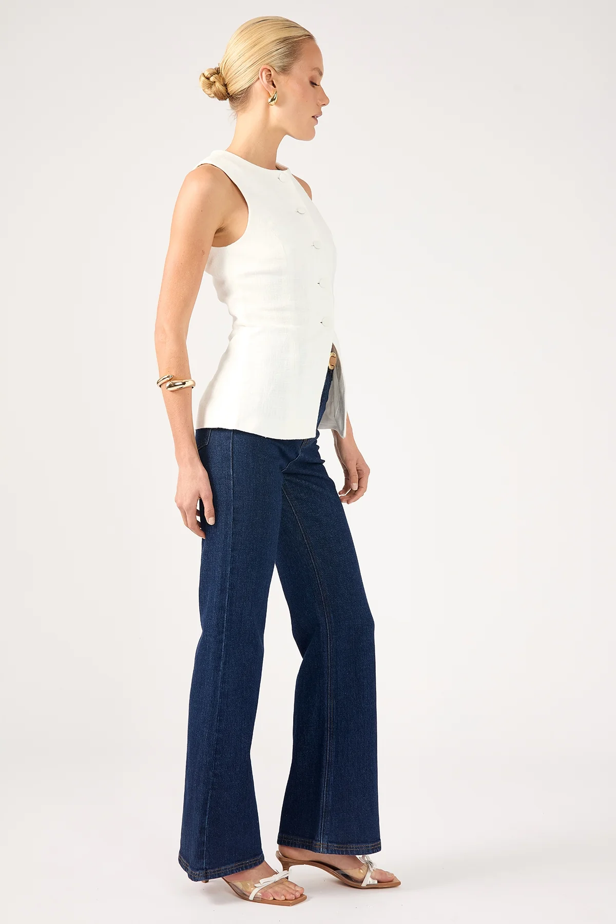 Perfect Stranger High Rise Boot Cut Jean Indigo Raw Denim - Image 3