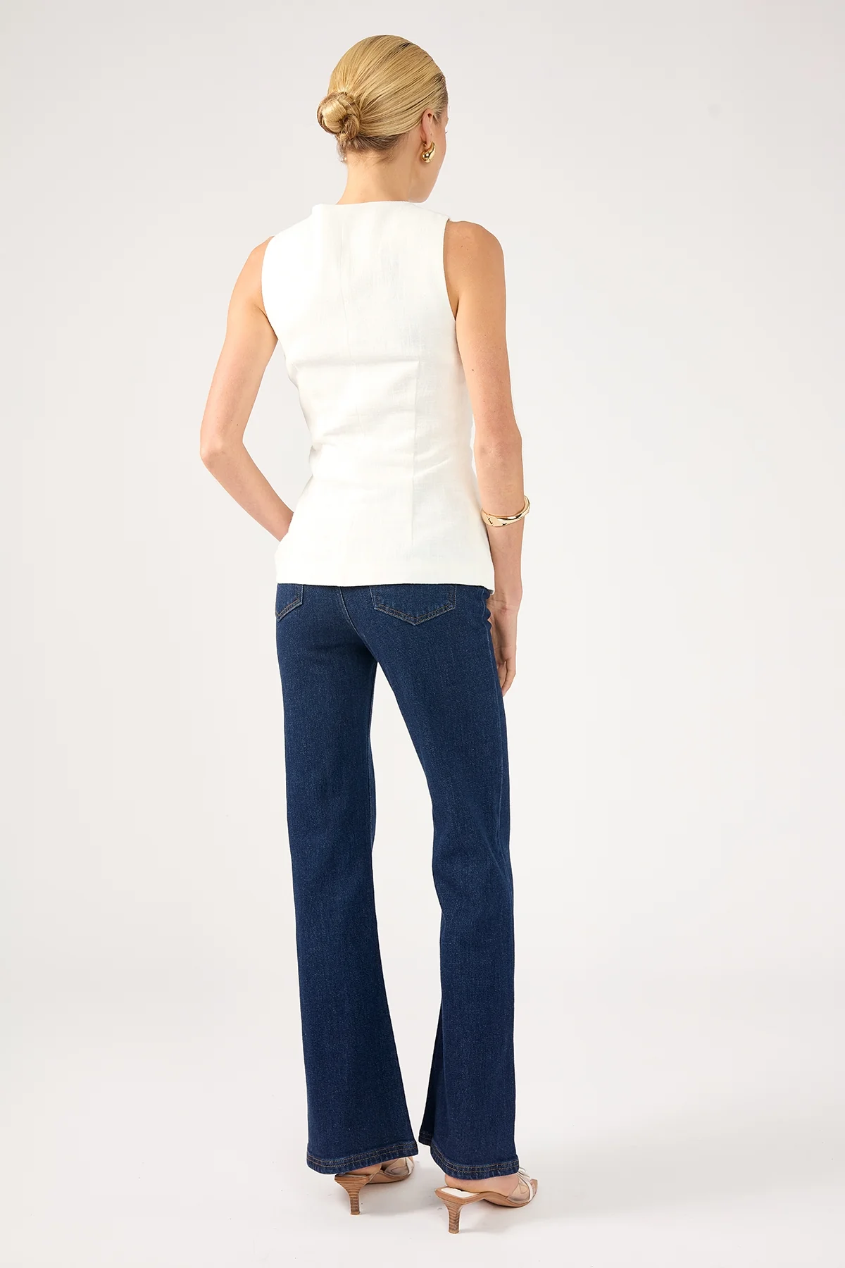 Perfect Stranger High Rise Boot Cut Jean Indigo Raw Denim - Image 4