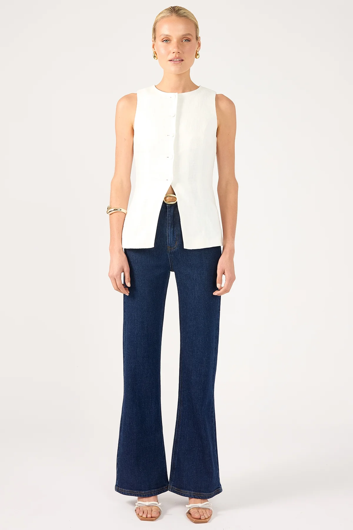 Perfect Stranger High Rise Boot Cut Jean Indigo Raw Denim - Image 7