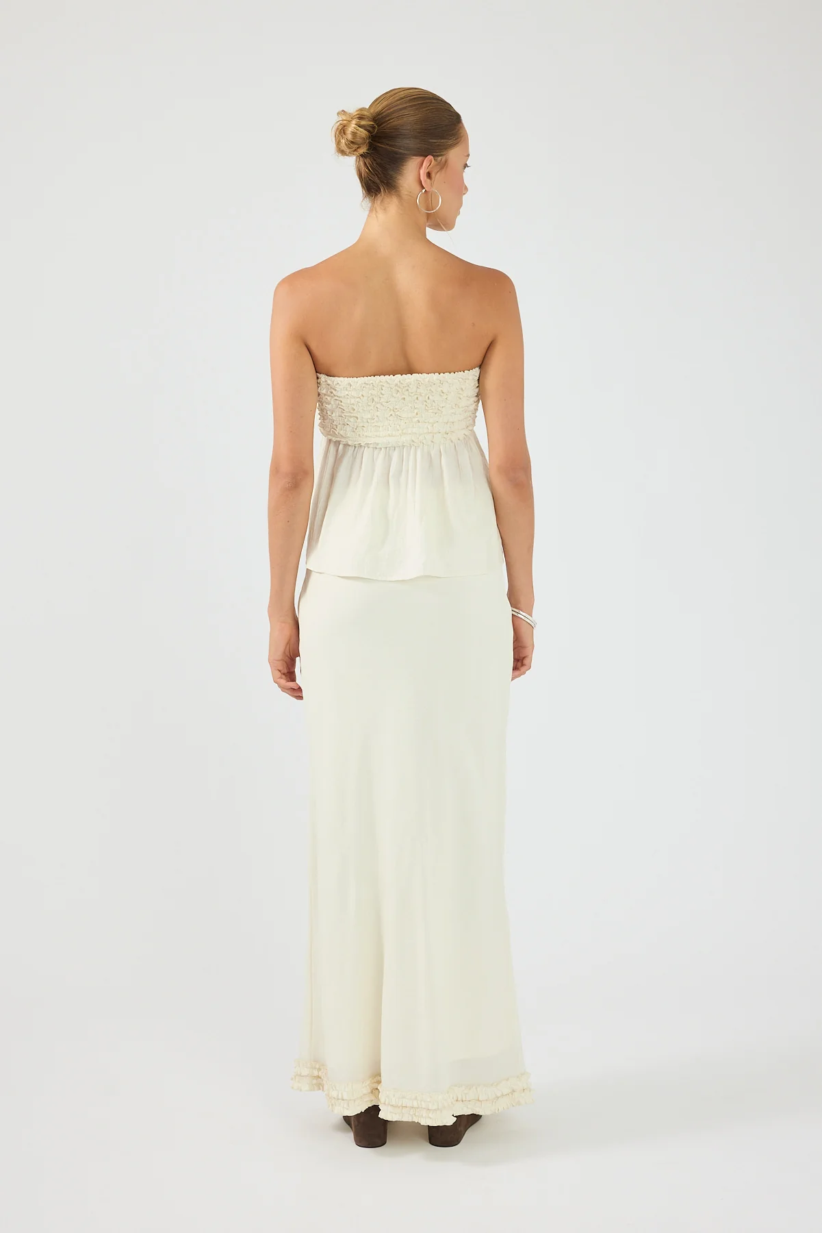 Perfect Stranger Jada Frill Maxi Skirt Off White - Image 5