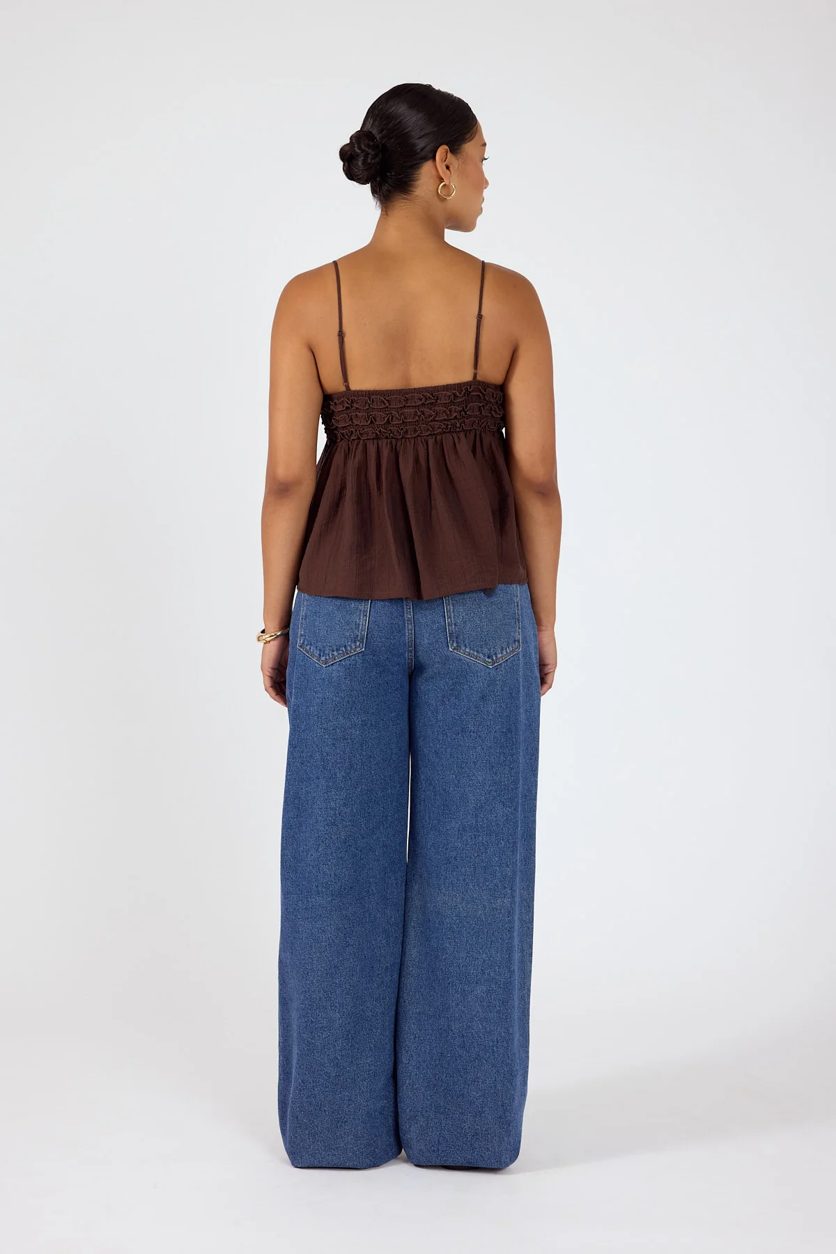 Perfect Stranger Klara Frill Cami Top Brown - Image 5