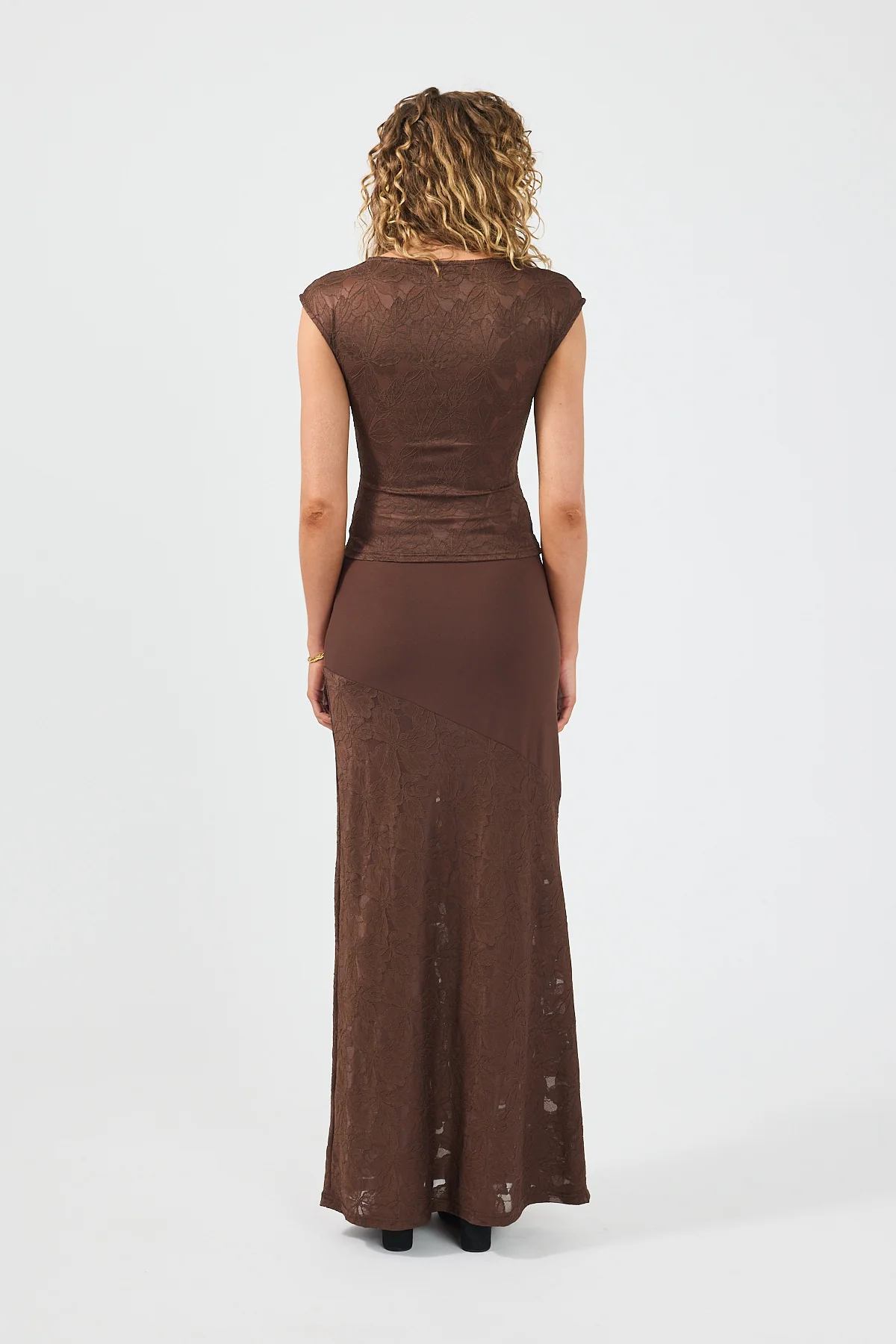 Perfect Stranger Lilo Lace Top Brown - Image 3