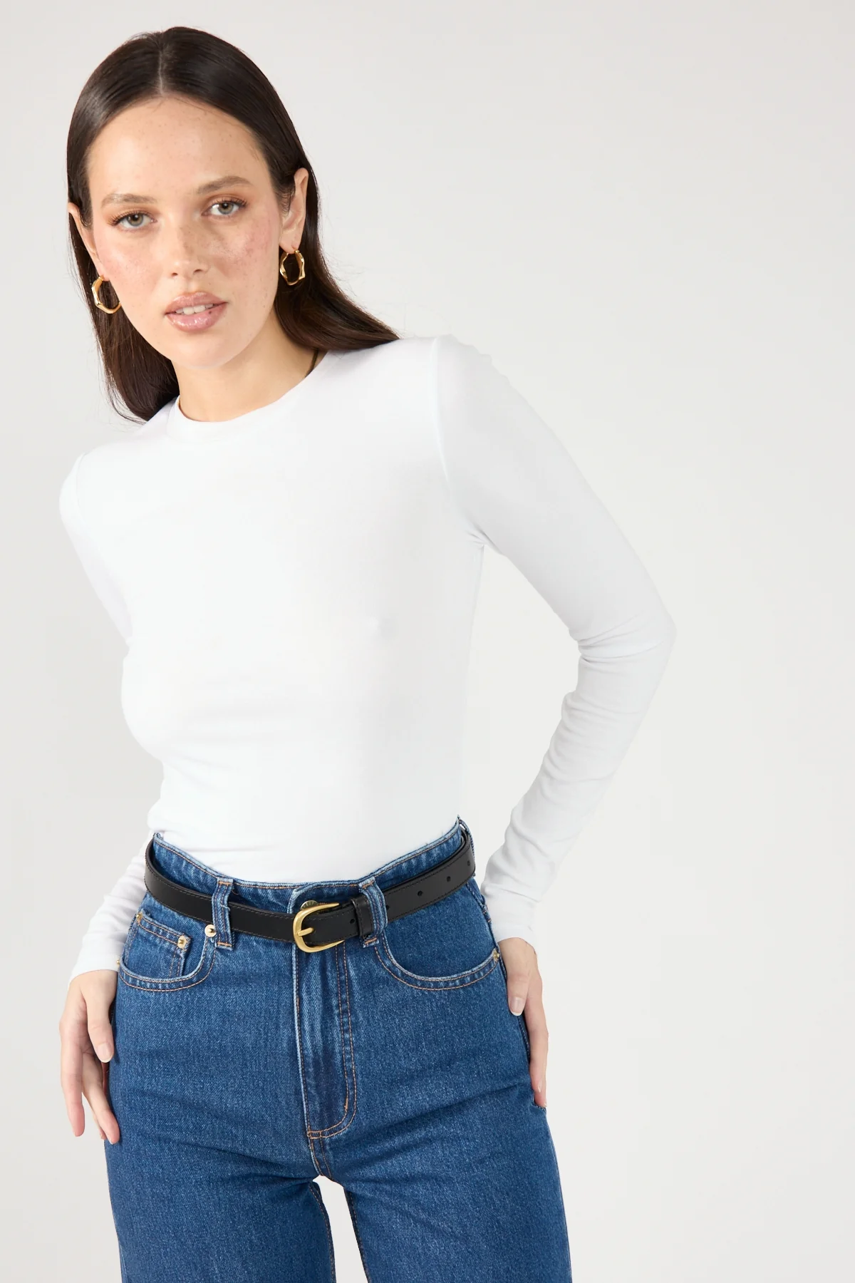 Perfect Stranger Long Sleeve Top White - Image 4