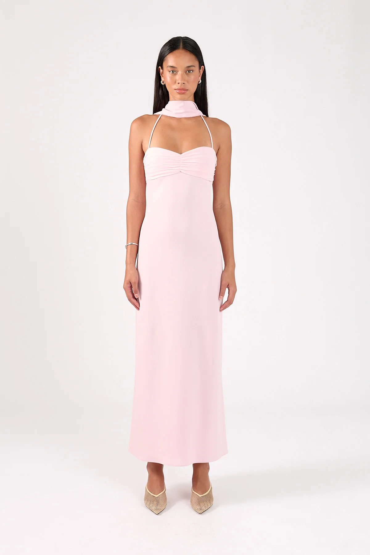 Perfect Stranger Luccia Scarf Maxi Dress Pink - Image 4