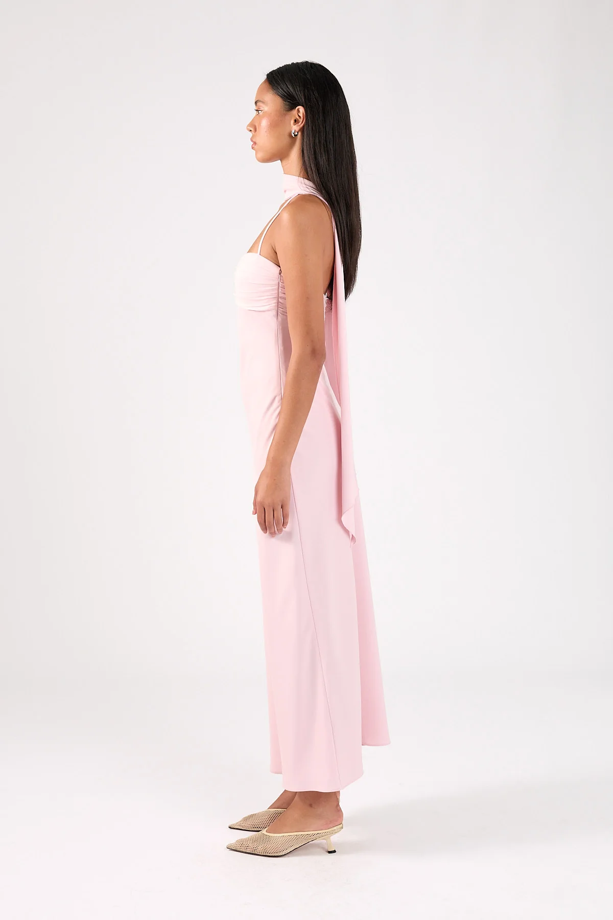 Perfect Stranger Luccia Scarf Maxi Dress Pink - Image 6