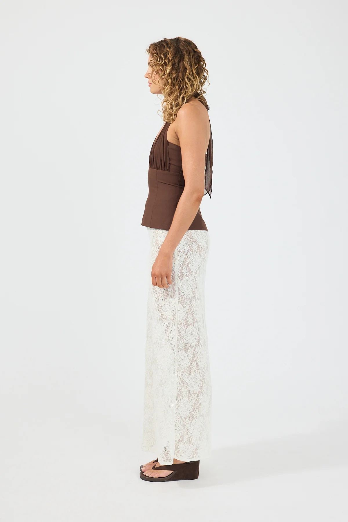 Perfect Stranger Lula Halter Top Brown - Image 3