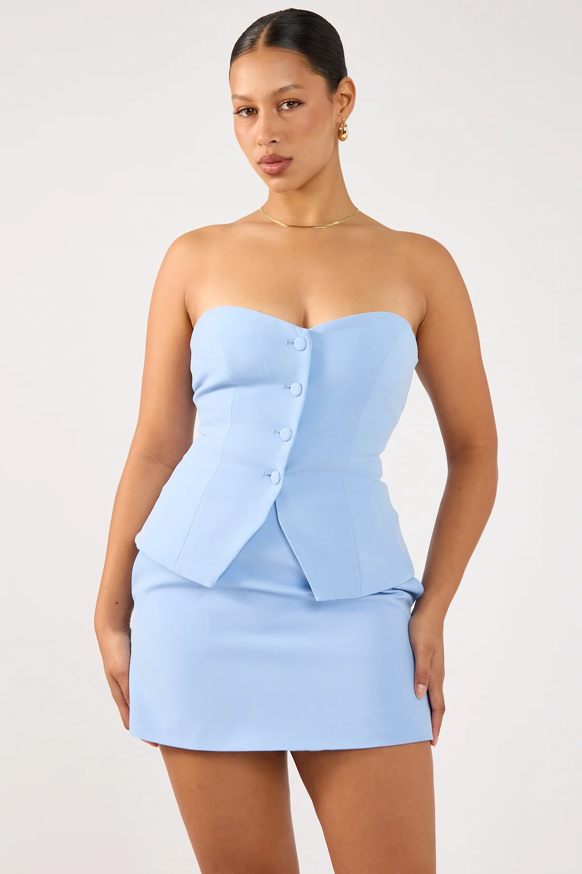 Perfect Stranger Luna High Rise Mini Skirt Blue - Image 2