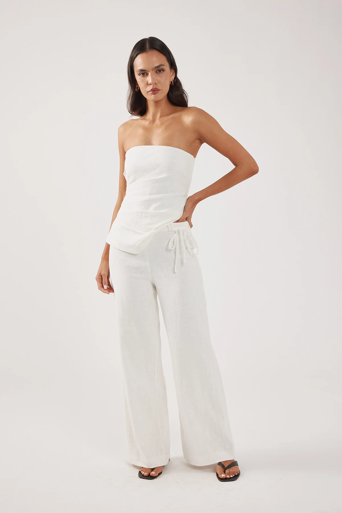 Perfect Stranger Marlo Mid Rise Menorca Pant White - Image 5