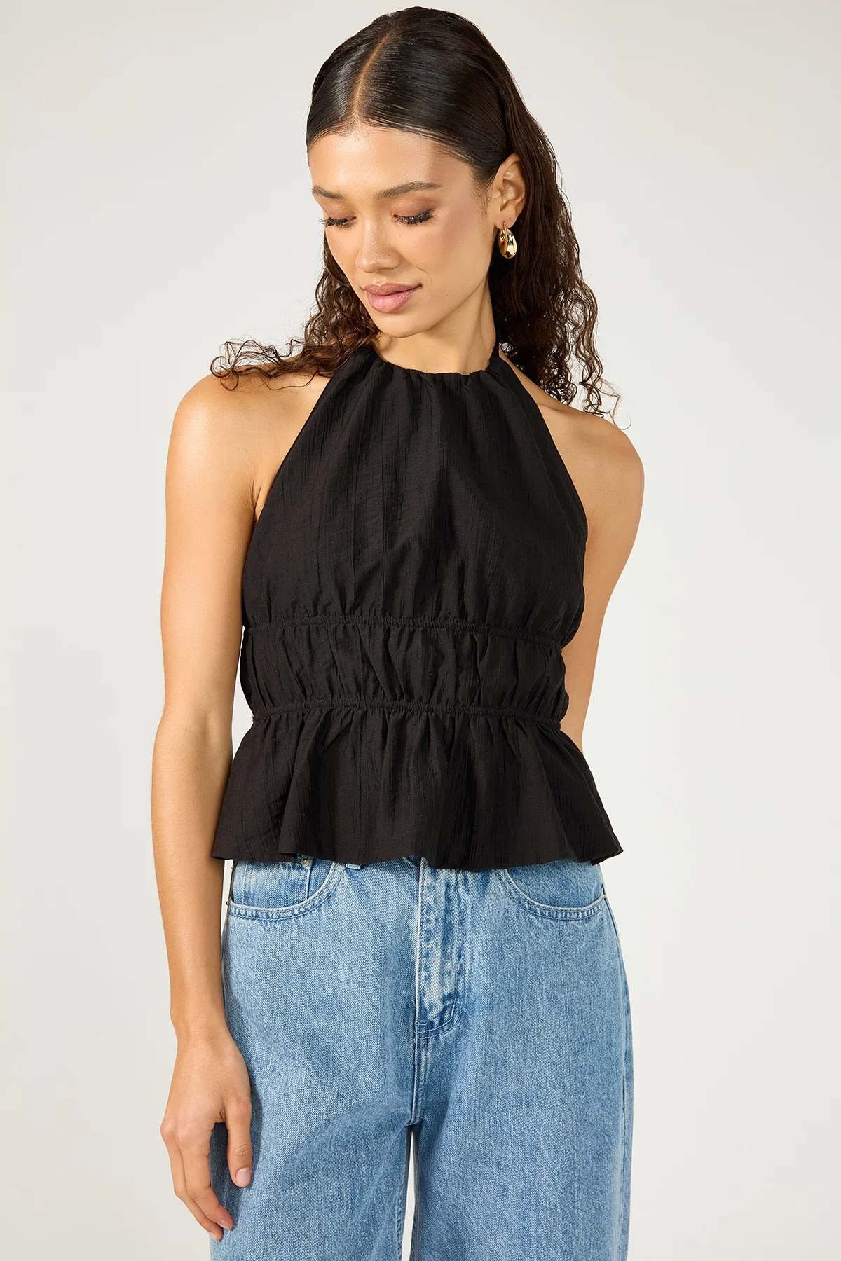 Perfect Stranger Marybelle Halter Open Back Top Black - Image 5