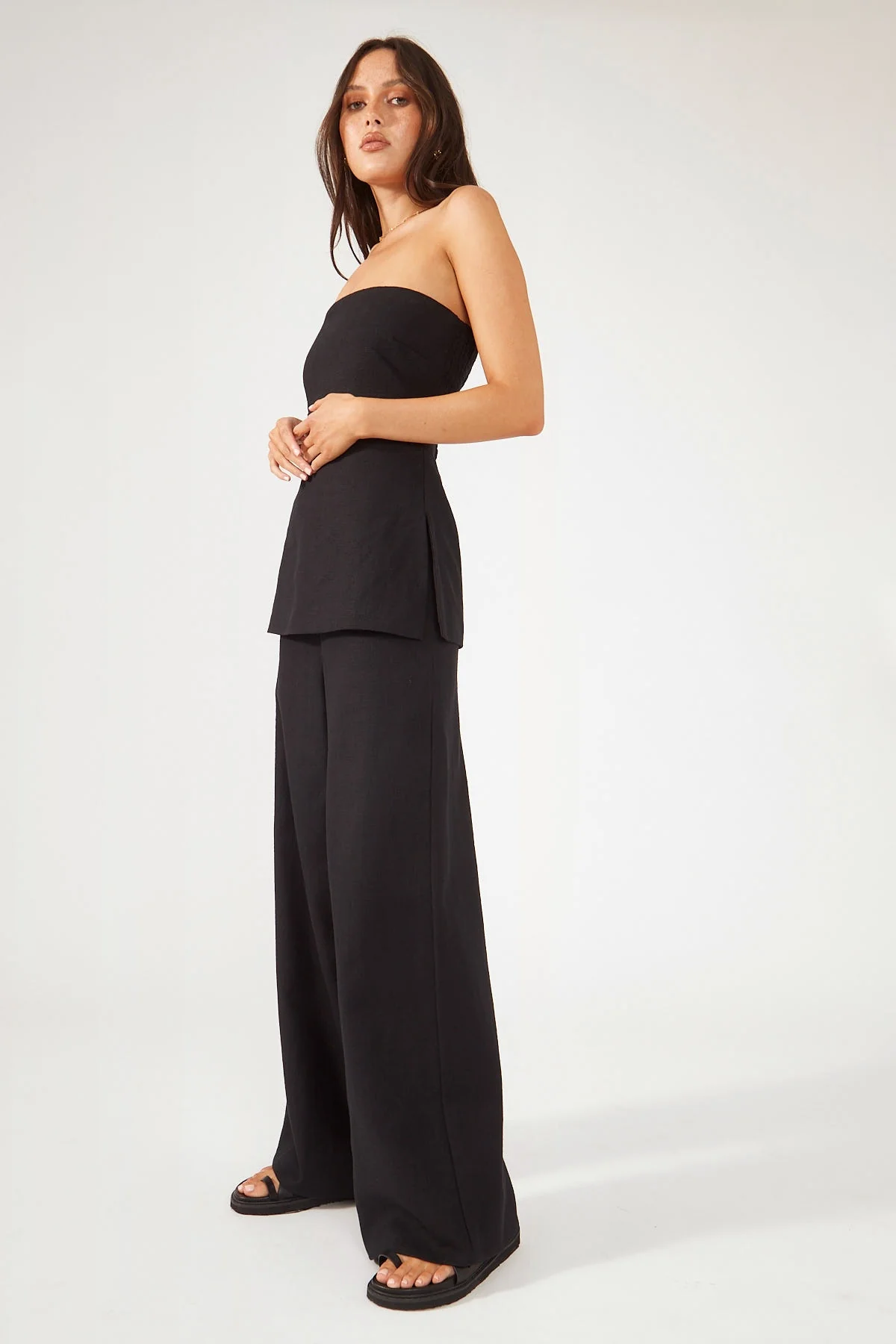 Perfect Stranger MENORCA LINEN PANT Black - Image 3