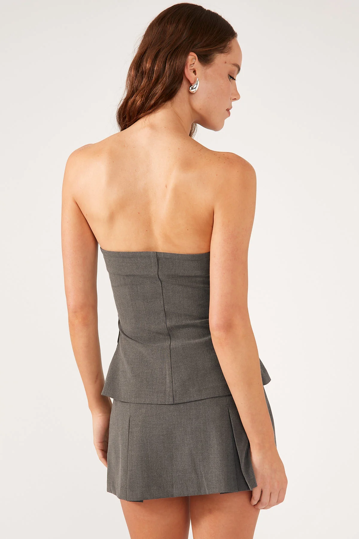 Perfect Stranger Monica Box Pleat Skort Grey - Image 4