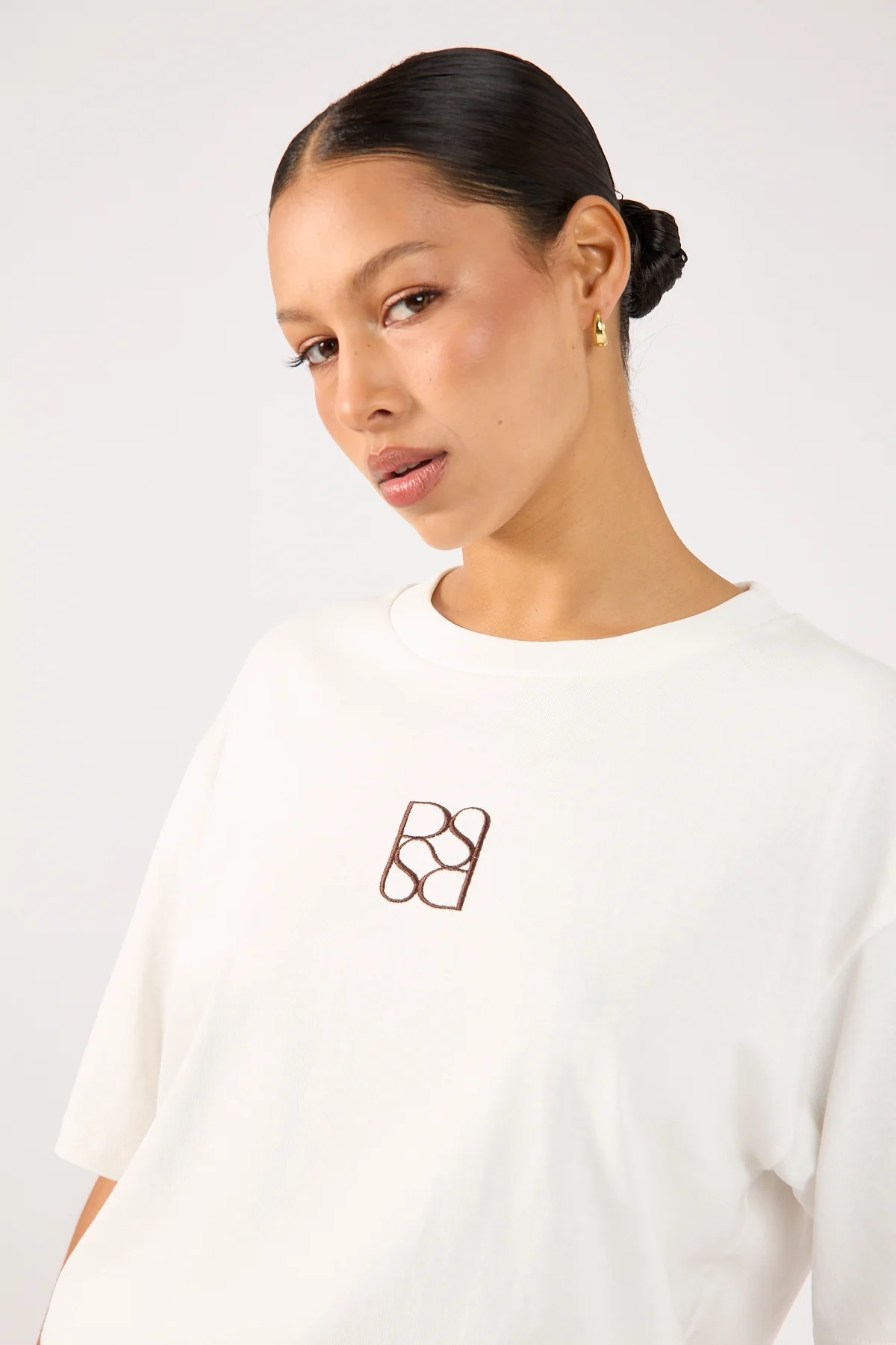 Perfect Stranger Monogram Oversized Tee White - Image 4