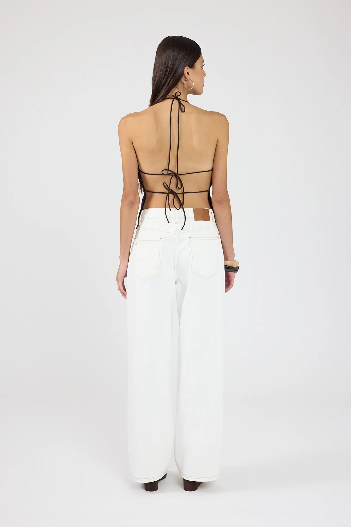 Perfect Stranger Petite Mid Rise Baggy Jean White - Image 3