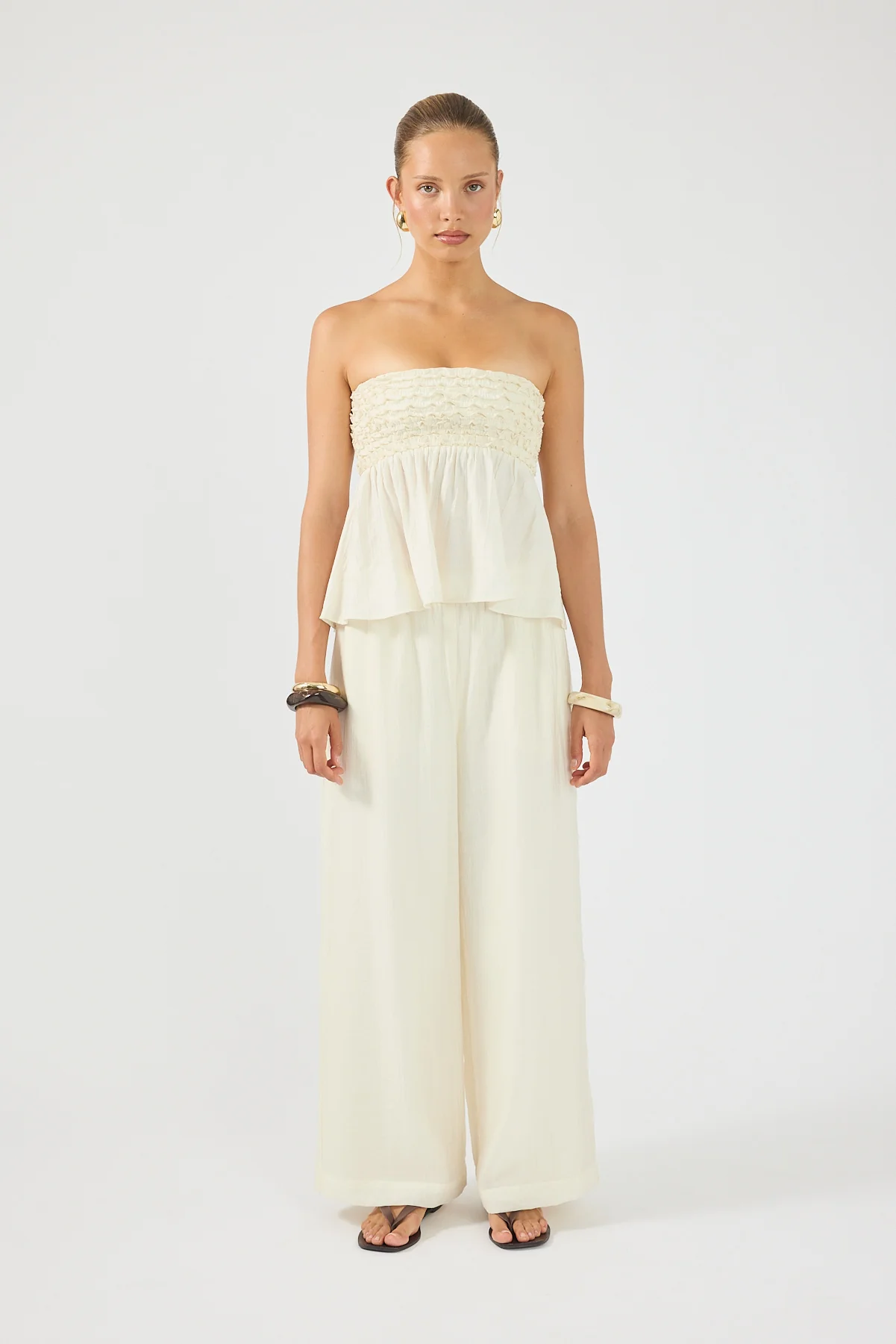 Perfect Stranger Sylvie High Rise Pants Cream - Image 6