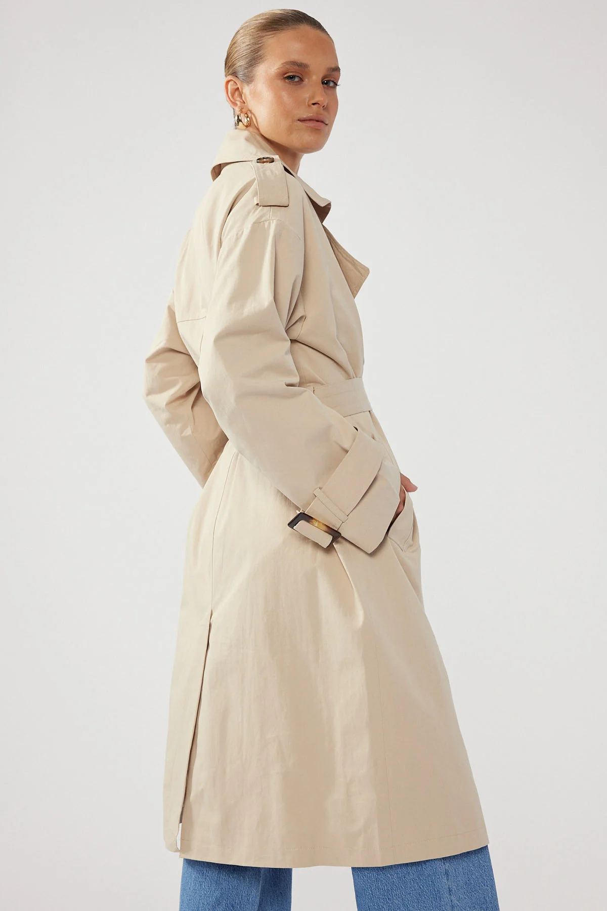 Perfect Stranger Tina Trench Coat Nude - Image 9
